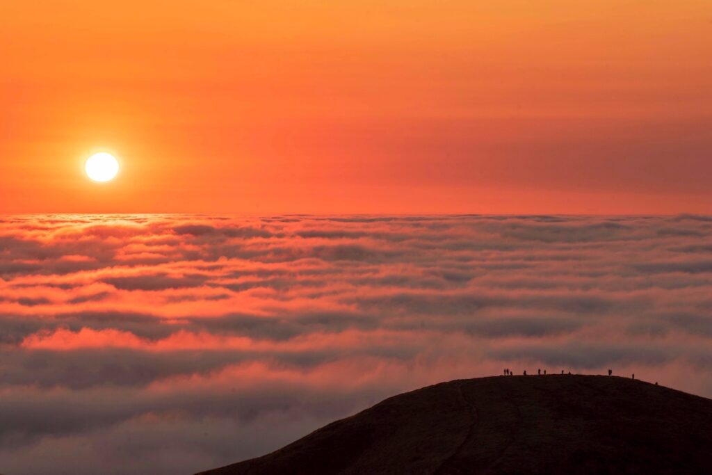 Standing above the clouds in Mt Tam