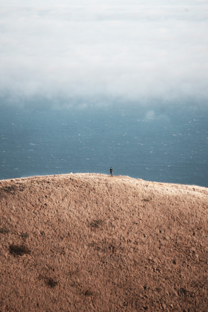 Standing on a hill in Mt. Tam