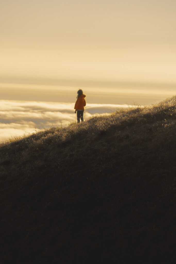 Standing above the clouds in Mt. Tam