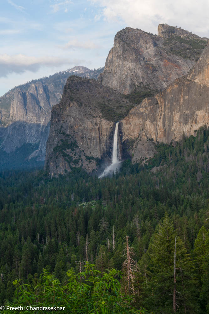 things to do in yosemite include seeing the bridalveil falls from Tunnel View